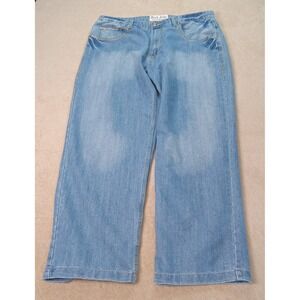 Rich Kids Denim Y2K Wide Leg Baggy Embroidered Denim‎ Jeans Men's 40x32 Blue